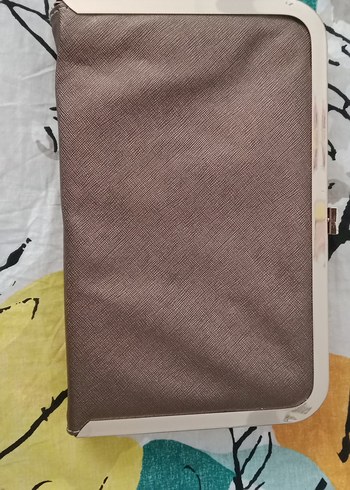 Diger Gri-Bej Kadın Fermuarlı Clutch Çanta