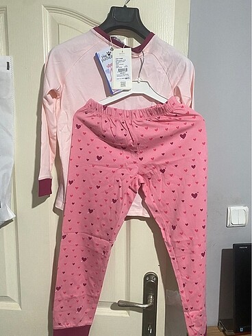 7 Yaş Beden çeşitli Renk Dagi kız pijama takımı