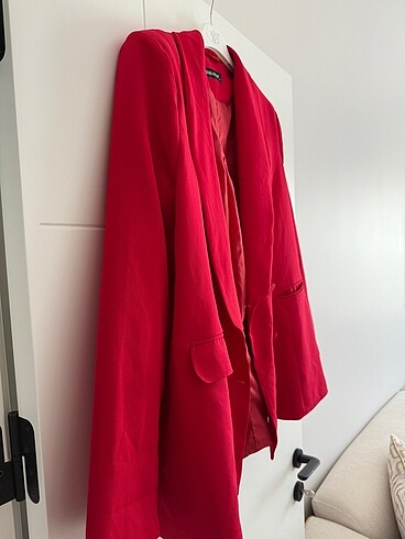 xl Beden kırmızı Renk Blazer ceket