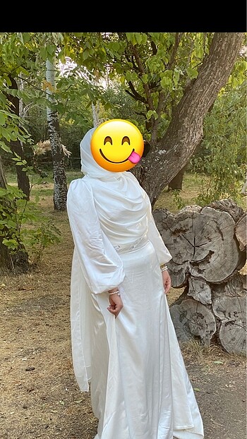 xl Beden beyaz Renk Tesettür nikah ve bride elbisesi