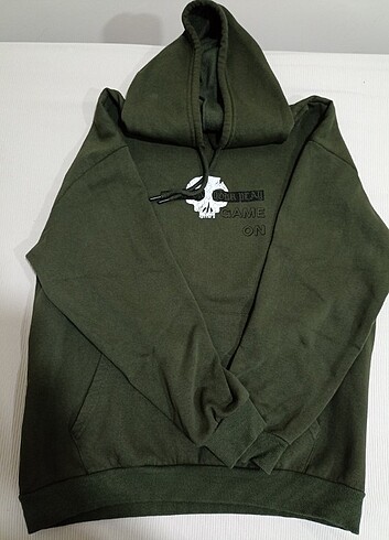 Koton Kuru Kafa Baskılı Oversize Şardonlu Kapşonlu Sweatshirt Er