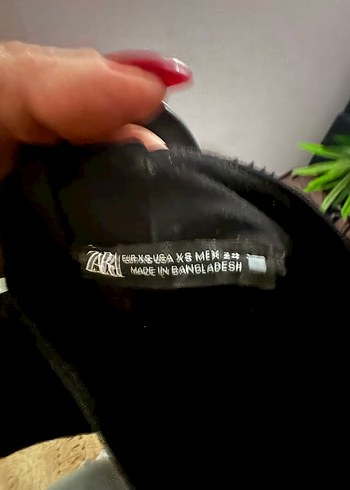 xs Beden siyah Renk Zara siyah balıkçı yaka uzun kollu tişört xs