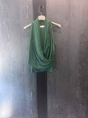 Zara xs keten karışımlı bluz