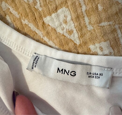 xs Beden Mango asimetrik pamuklu bluz xs