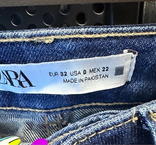 32 Beden Zara 32 beden (xxs) flare yüksek bel jean