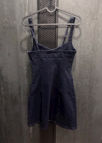 xs Beden siyah Renk Zara Askılı Mini Denim Elbise