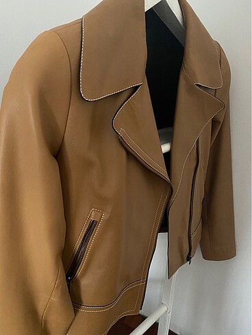 l Beden camel Renk Massimo Dutti Deri Ceket