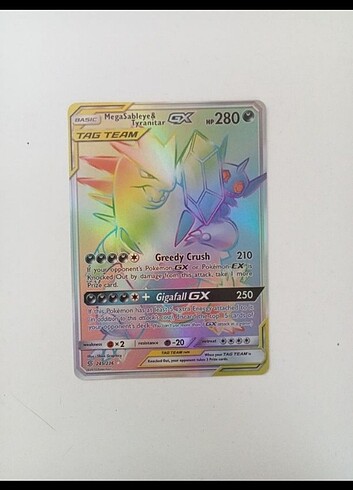 Mega sableye & tyranitar Pokemon kartı