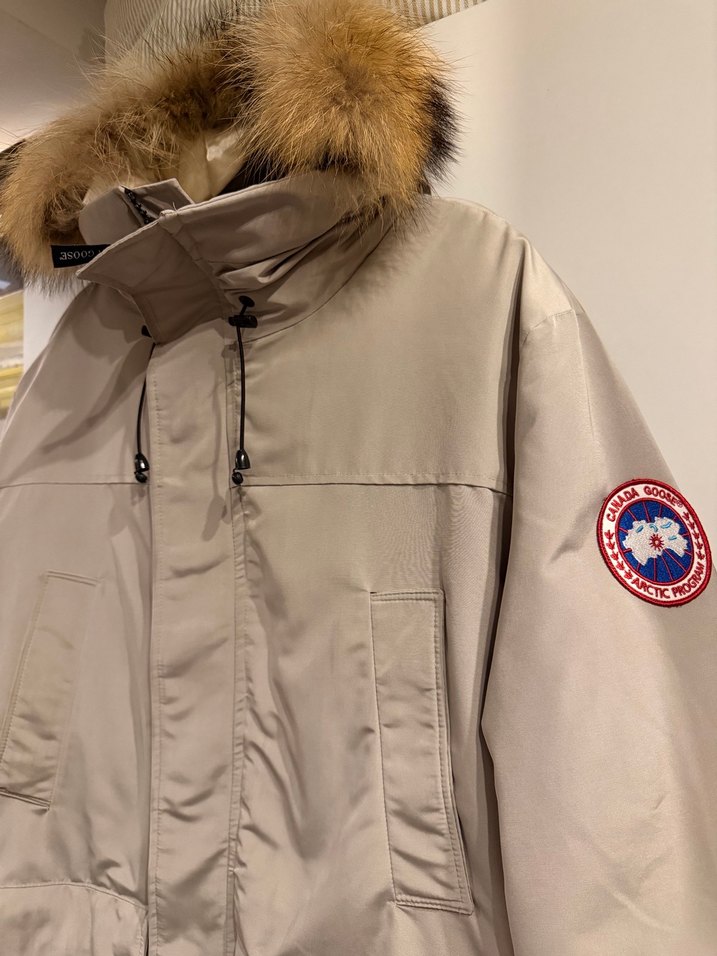 Canada Gri Kürklü parka  Erkek Mont (L) - Görsel 2