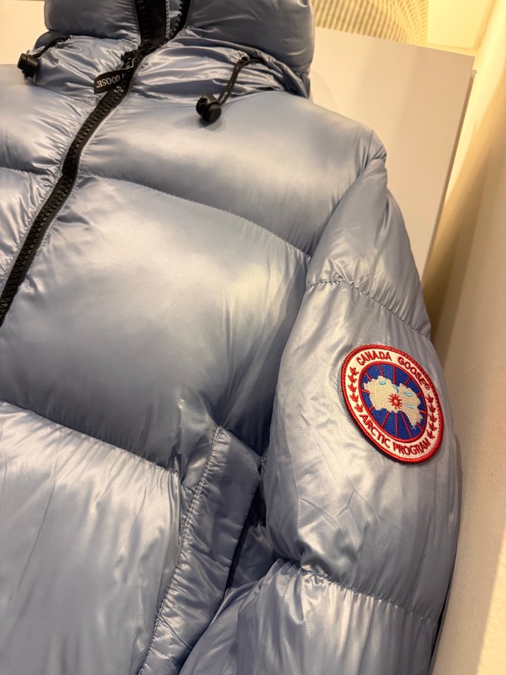 Canada goose  Kapüşonlu Kısa Şişme Mont mavi (Xxl) - Görsel 3
