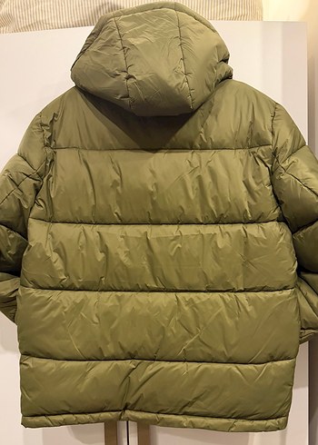 Armani Erkek Haki Kapüşonlu Fermuarlı Mont - Görsel 2