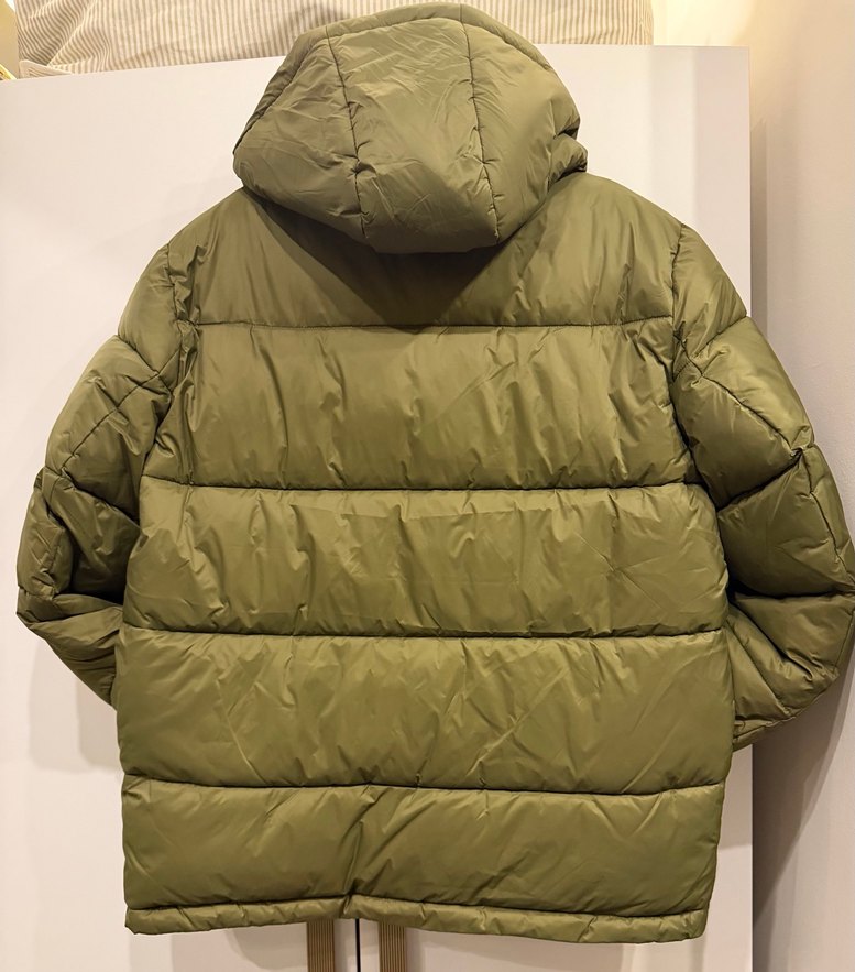 Armani Erkek Haki Kapüşonlu Fermuarlı Mont - Görsel 2