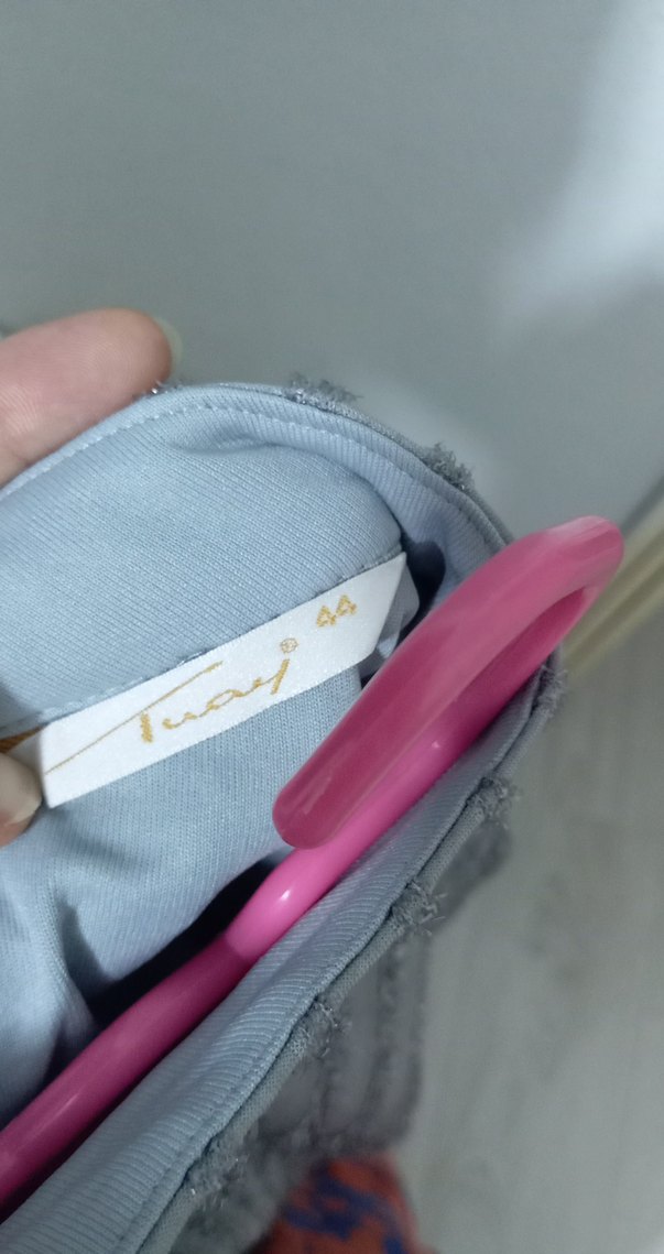 Kadın Gri Pilili Uzun Kollu elbise - Görsel 4