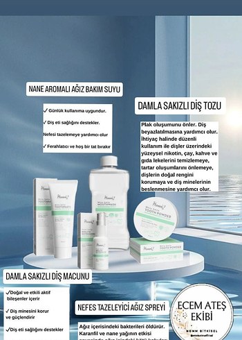 Erkekler ve kadınlar için Nane Aromalı Ağız Bakım Seti