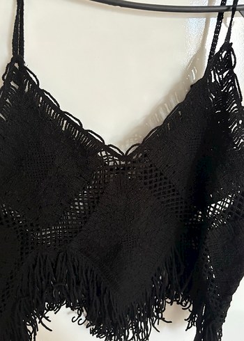 Trendyol & Milla Nakışlı Siyah Gotik Bralet