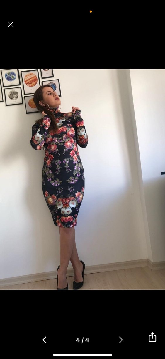 Çiçek Desenli Bohem Uzun Elbise - Görsel 2