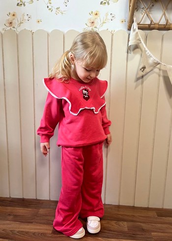 Hello Kitty Yaka Fırfırlı Takım - Görsel 2