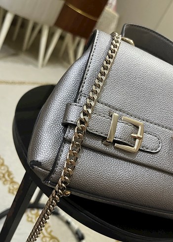 Guess Guess Orjinal Gri Deri Kadın Çantası