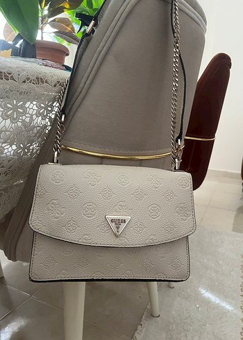 Guess Guess Bej Deri Kadın Çanta