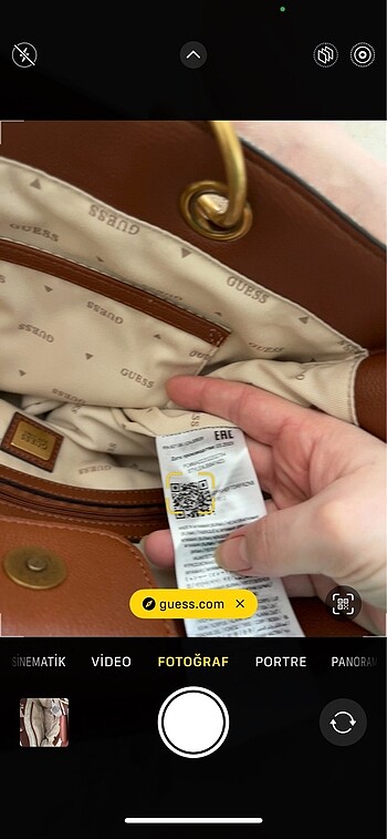 Beden camel Renk Orjinal guess çanta