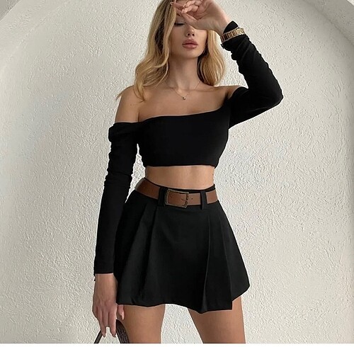 s Beden siyah Renk mini etek