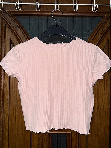 s Beden Bershka toz pembe crop top