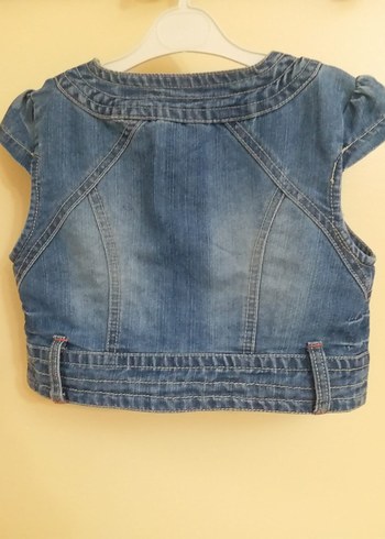 LC Waikiki Nakışlı Düğmeli Kız Kot Ceket