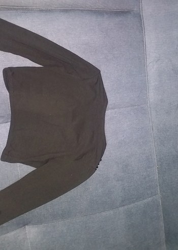 Kız Çocuk Siyah Düğmeli Bolero - Görsel 2