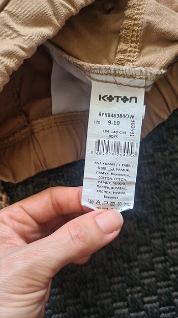 9 Yaş Beden camel Renk Koton Sort