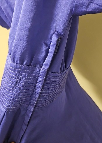 H&M Saten Morcivert Elbise - Görsel 4