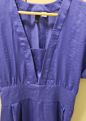 H&M Saten Morcivert Elbise - Görsel 3