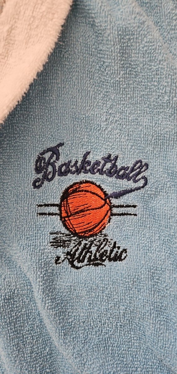 Kapüşonlu Erkek Çocuk Bornoz - Basketbol Desenli 10 _12 yas - Görsel 4