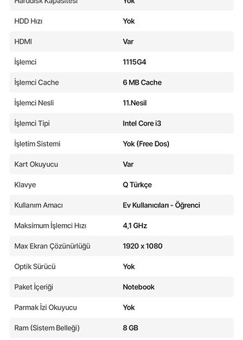 Lenovo Az Kullanılmış Dizüstü Bilgisayar - Görsel 9