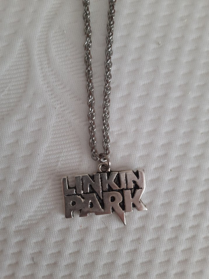 Gri Zincir Linkin Park Kolye - Görsel 2