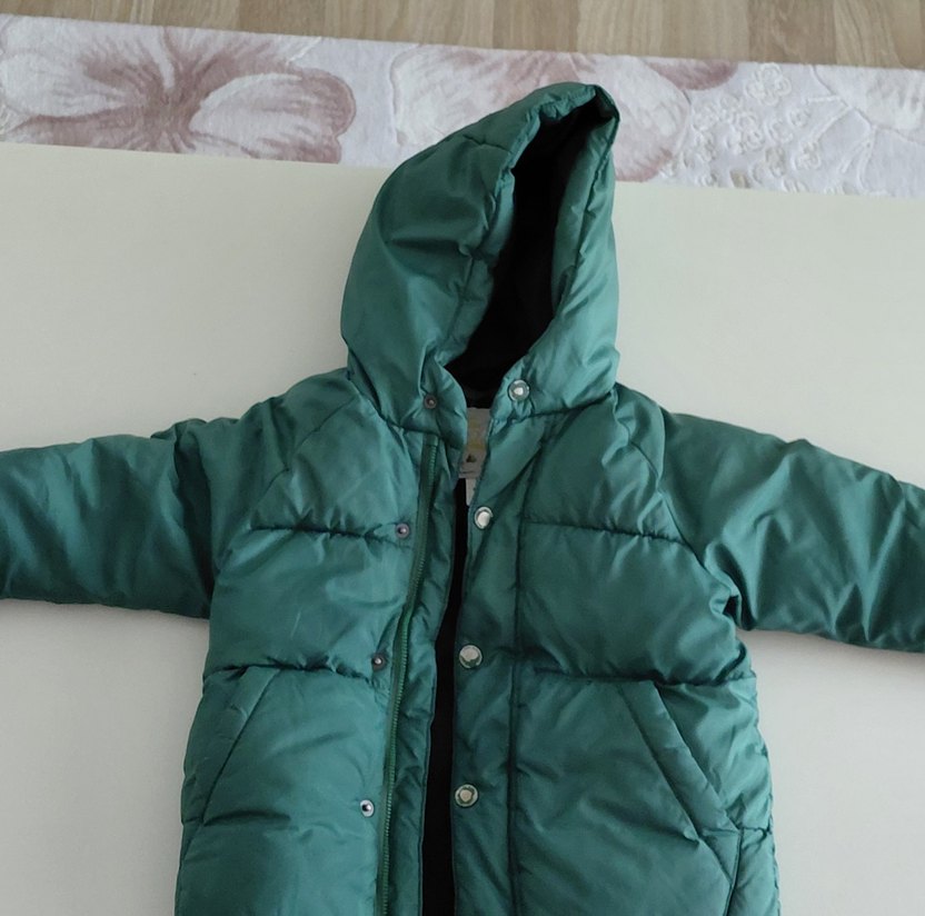 Yeşil Erkek Çocuk Kapüşonlu Mont - Görsel 4