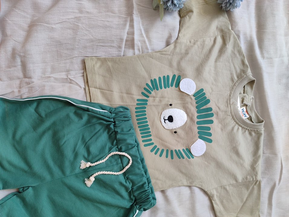 Renkli Baskılı Bebek Erkek Takımı - Görsel 2