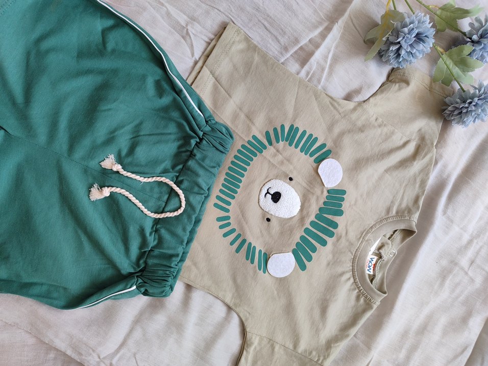 Renkli Baskılı Bebek Erkek Takımı - Görsel 5