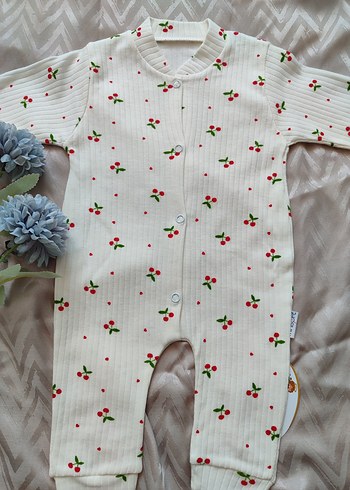 Nakışlı Beyaz Bebek Kız Tulum - Görsel 2