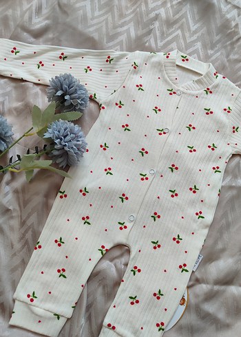 Nakışlı Beyaz Bebek Kız Tulum - Görsel 4