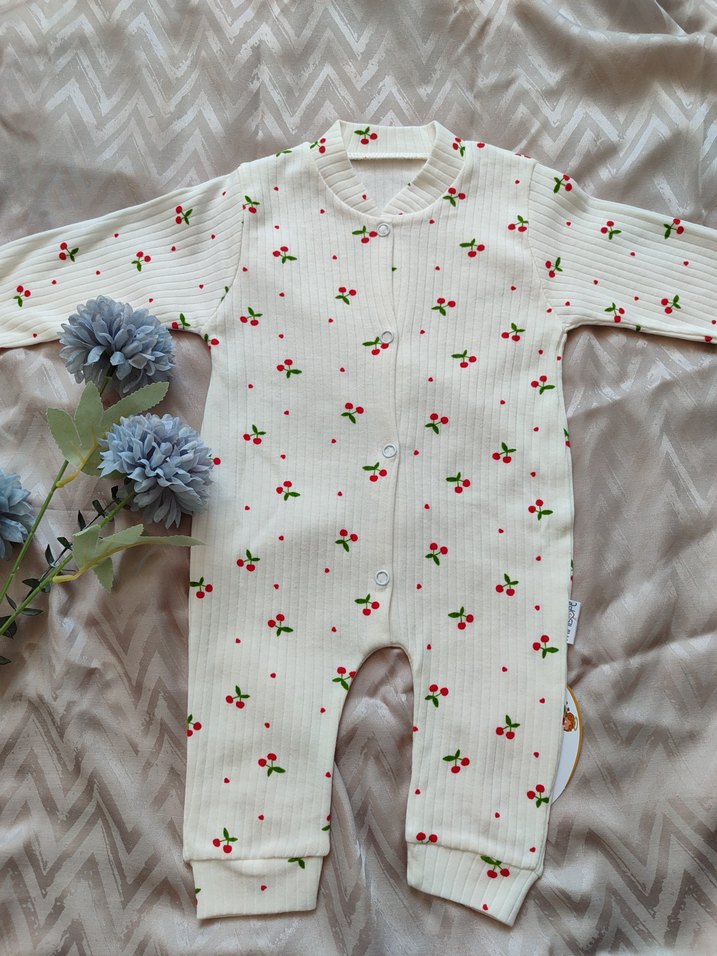 Nakışlı Beyaz Bebek Kız Tulum - Görsel 3