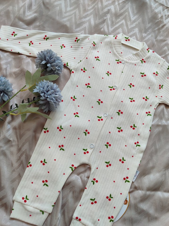 Nakışlı Beyaz Bebek Kız Tulum - Görsel 4