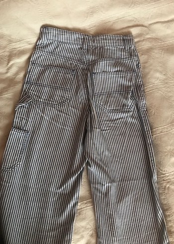 Çizgili Rahat Kesim Kadın Pantolon - Görsel 4