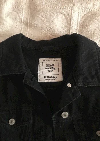 Siyah Düğmeli Kadın Kot Ceket - Görsel 2