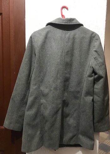 Gri  Midi Kadın Kaban - Görsel 4