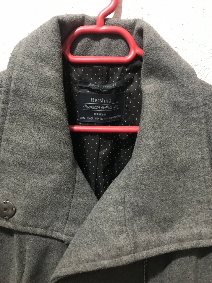 Gri  Midi Kadın Kaban - Görsel 3