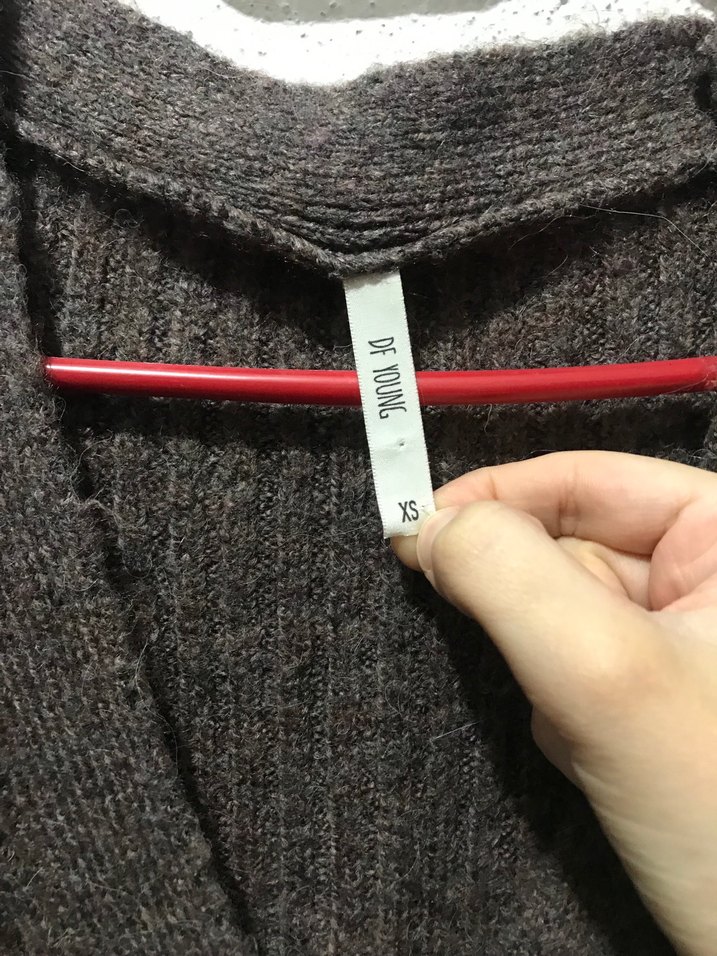 Kahverengi Örgü Salaş Midi Hırka - Görsel 3