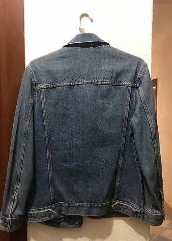 Kadın Mavi Denim Ceket, Düğmeli, Rahat Kesim - Görsel 3