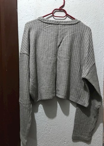 Örme Keten Uzun Kollu Salaş Kazak - Görsel 3