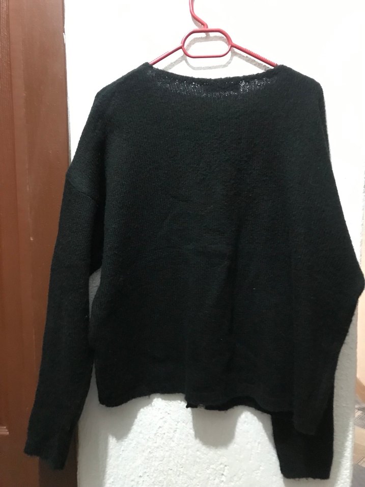 Siyah Fermuarlı Kadın Hırka - Görsel 2