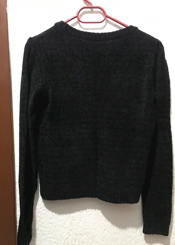 Siyah Kadın Süet Triko Kazak - Görsel 3